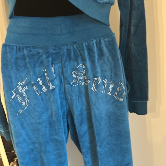 NELK BOYS, FULL SEND, BLUE, VELOUR TRACKSUIT, TOP SIZE M, BOTTOM SIZE SM - Picture 8 of 16